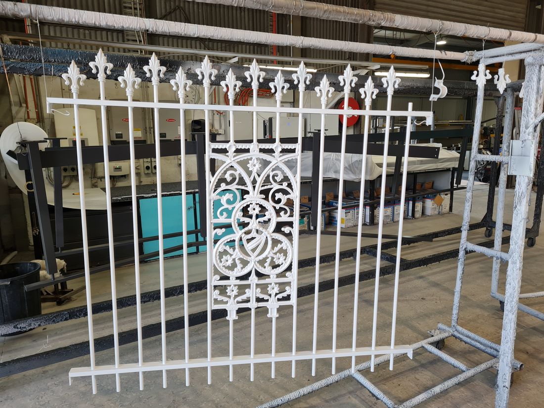 Pearl White wrought iron panel